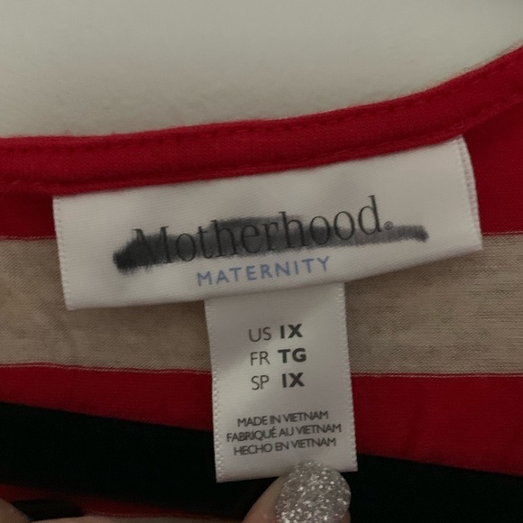 Motherhood Maternity | Red & White Stripe Tank Top - Picture 4 of 4